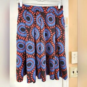 LulaRoe  Madison Knit Skirt Swing Pleated Print .Size XS.NWT